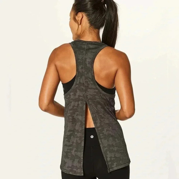 Lululemon Miles Ahead Tank (Camo) Deep  Camo 10 - Picture 2 of 6